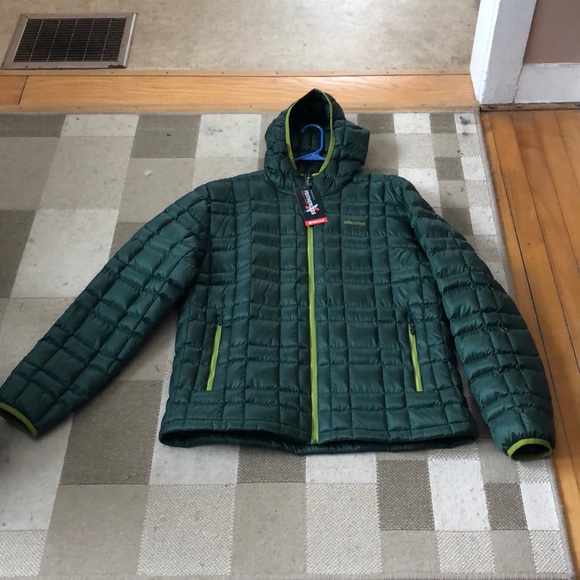 mens marmot featherless hooded jacket